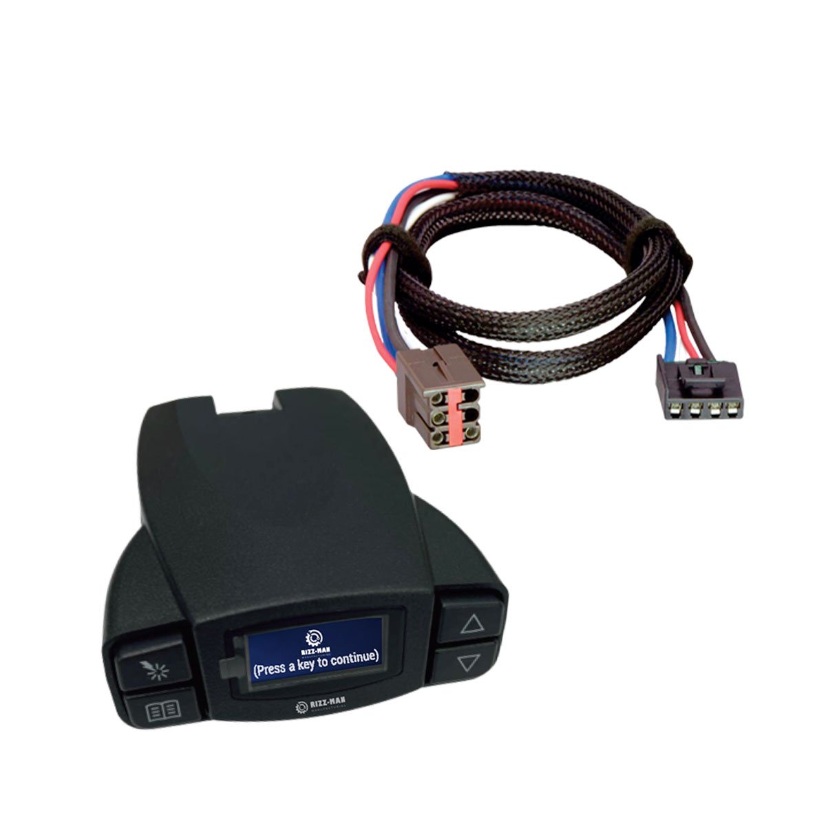 RIZZ-Man 90195 Brake Controller with Wiring Harness, Compatible with Ford, Land Rover, Lincoln, Mercury Vehicles