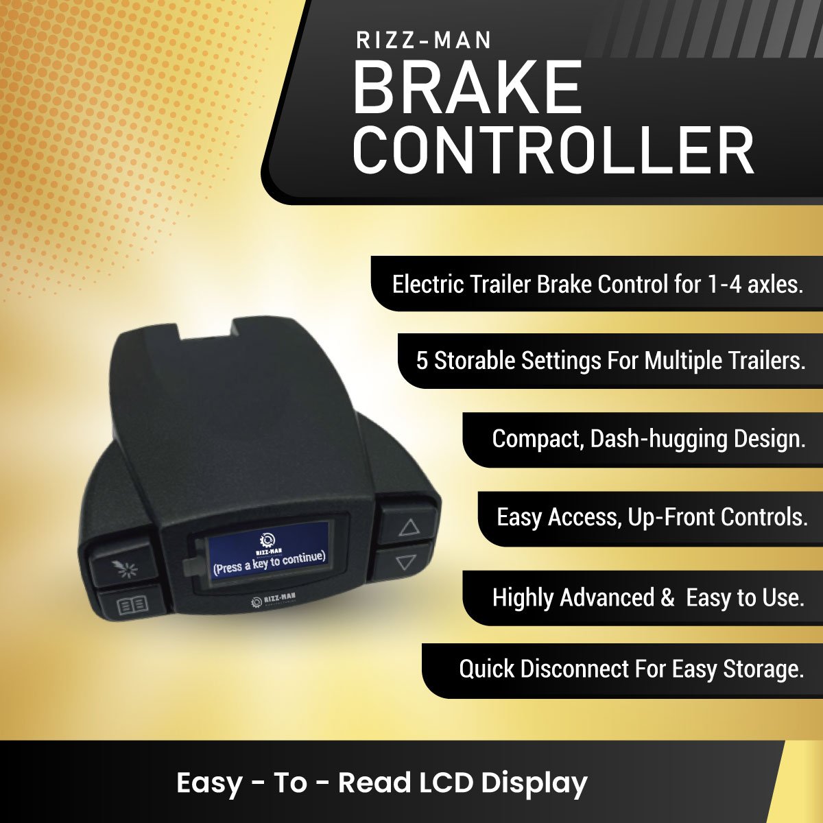RIZZ-Man 90195 Brake Controller with Wiring Harness, Compatible with Acura MDX - Image 2