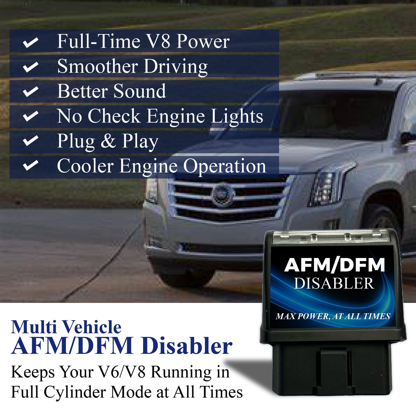 Rizz-Man RA003 AFM/DFM Disabler Module for GM V6/V8 4.3L-6.2L Engines – Compatible with Chevy Silverado, Tahoe, GMC Sierra, Yukon, Cadillac Escalade – All Cylinders Active Performance Enhancer - Image 4