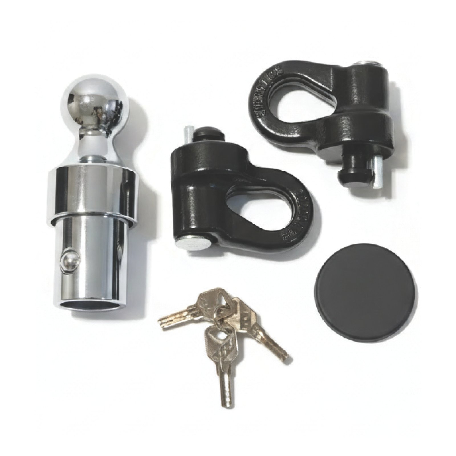 Locking Gooseneck Ball Hitch Kit – 30,000 LB Capacity, Anti-Theft Top Lock, Fits Ford/Nissan/GM Underbed Goosneck System-Heavy-Duty Towing Ball with Safety Chain Holders